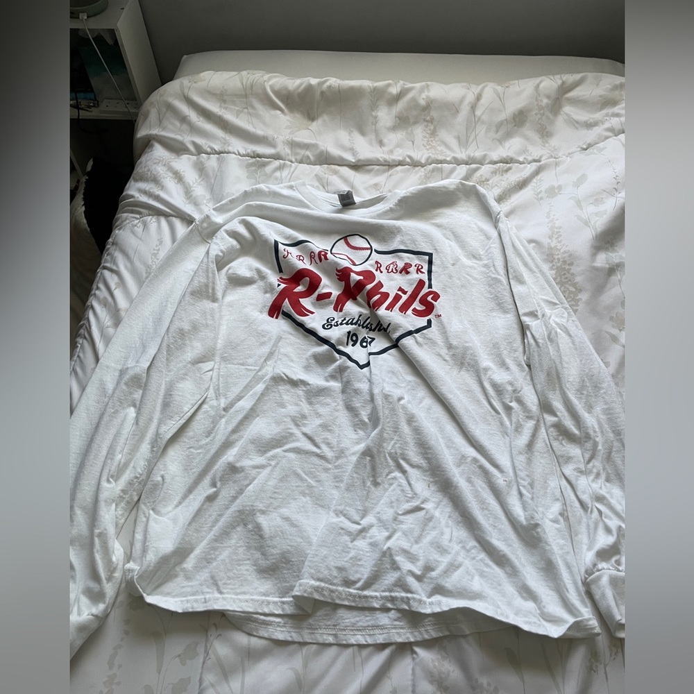 White and Red Reading Fightin Phil’s T-shirt - XL
